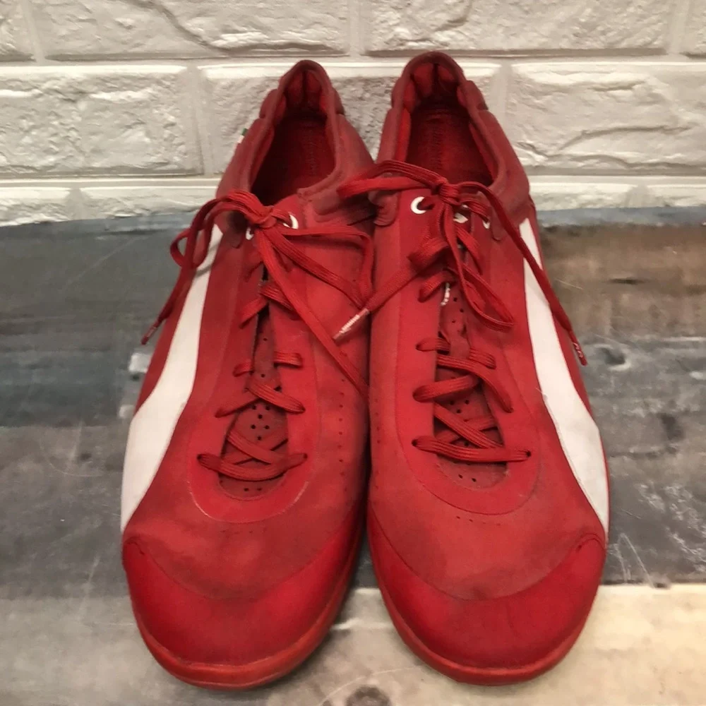 Puma Ferrari Driving Power shoes Rosso Corsa‎ red & white men’s size 14